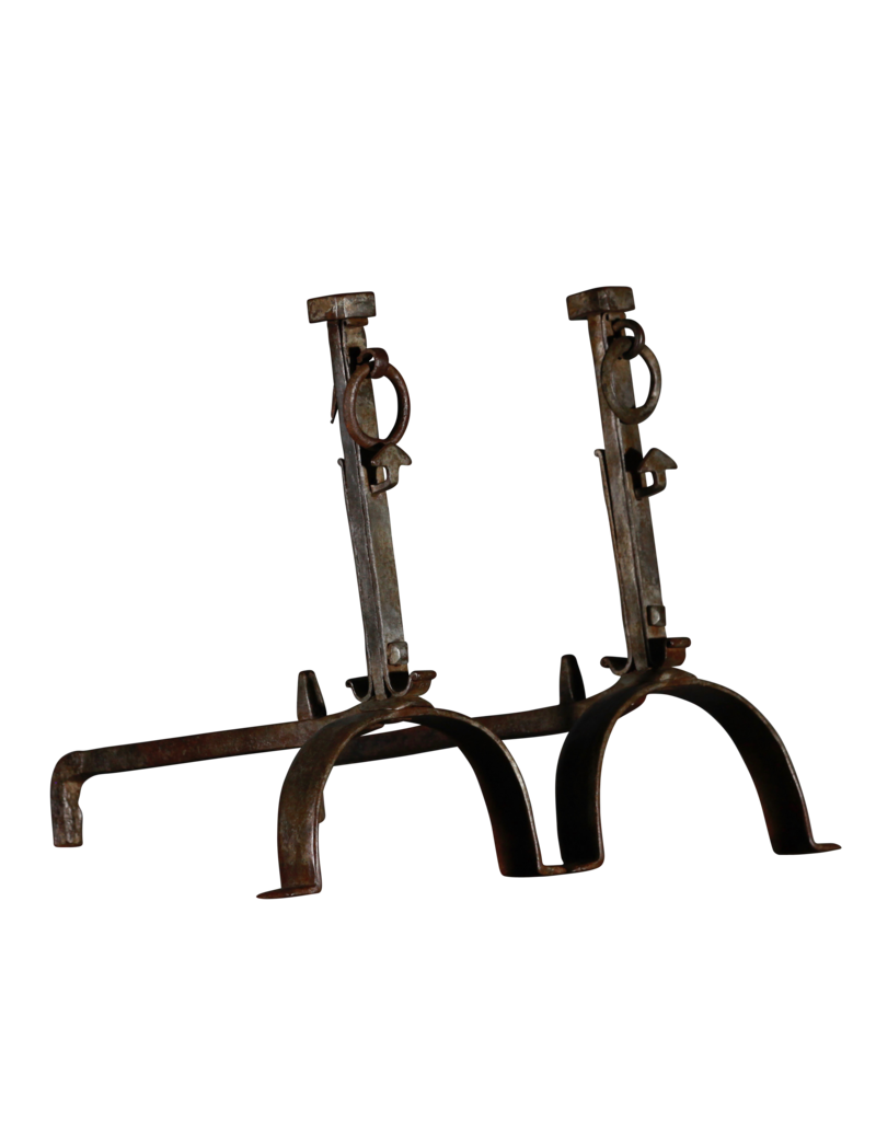 17Th Century Pair Of Antique French Firedogs