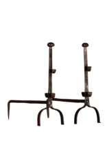 17Th Century Pair Of Antique French Firedogs
