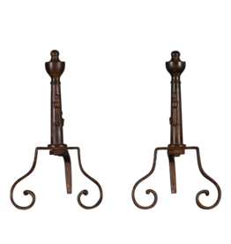 Maison Leon Van den Bogaert Vintage Paar Feuerhunde