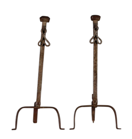 Maison Leon Van den Bogaert Vintage Pair Of Fire Dogs