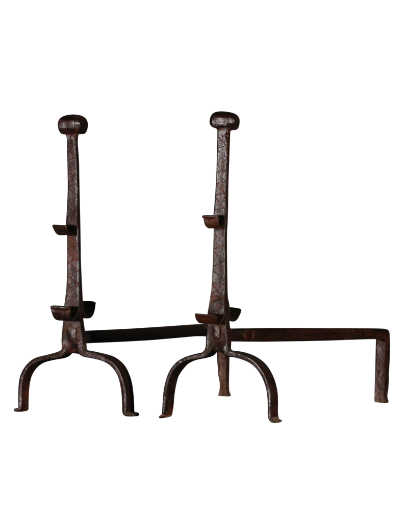 17Th Century Pair Of Antique French Firedogs