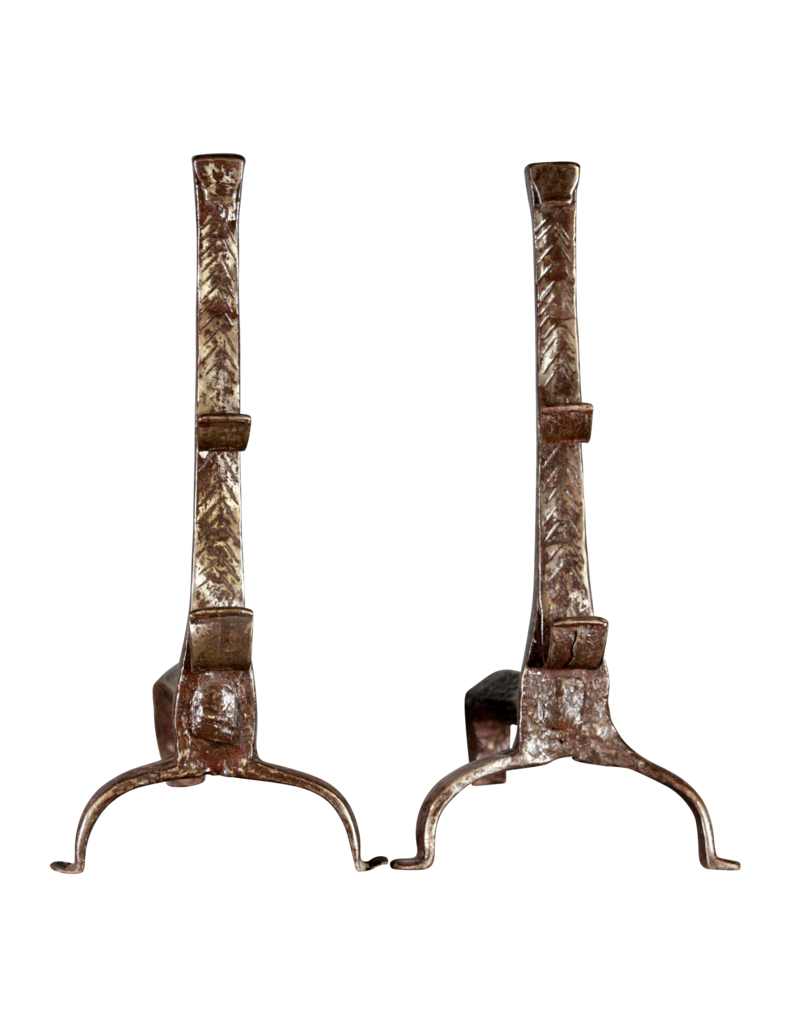 Maison Leon Van den Bogaert 15e-Eeuwse Set Vintage Vuurbokken