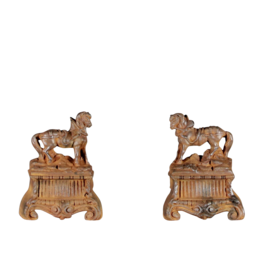 Maison Leon Van den Bogaert Vintage Paar Feuerböcke