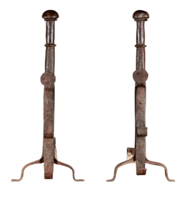 Maison Leon Van den Bogaert Antique Paire De Chenêts