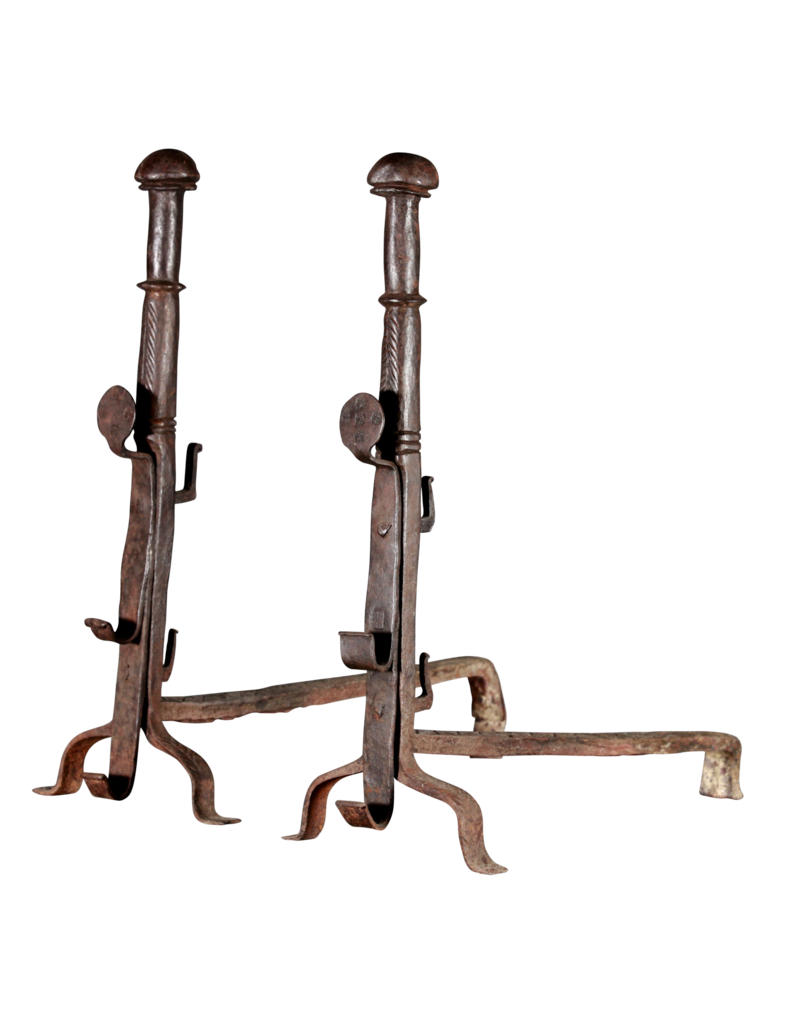 Maison Leon Van den Bogaert 13-14Th Century Period Set Of Firedogs