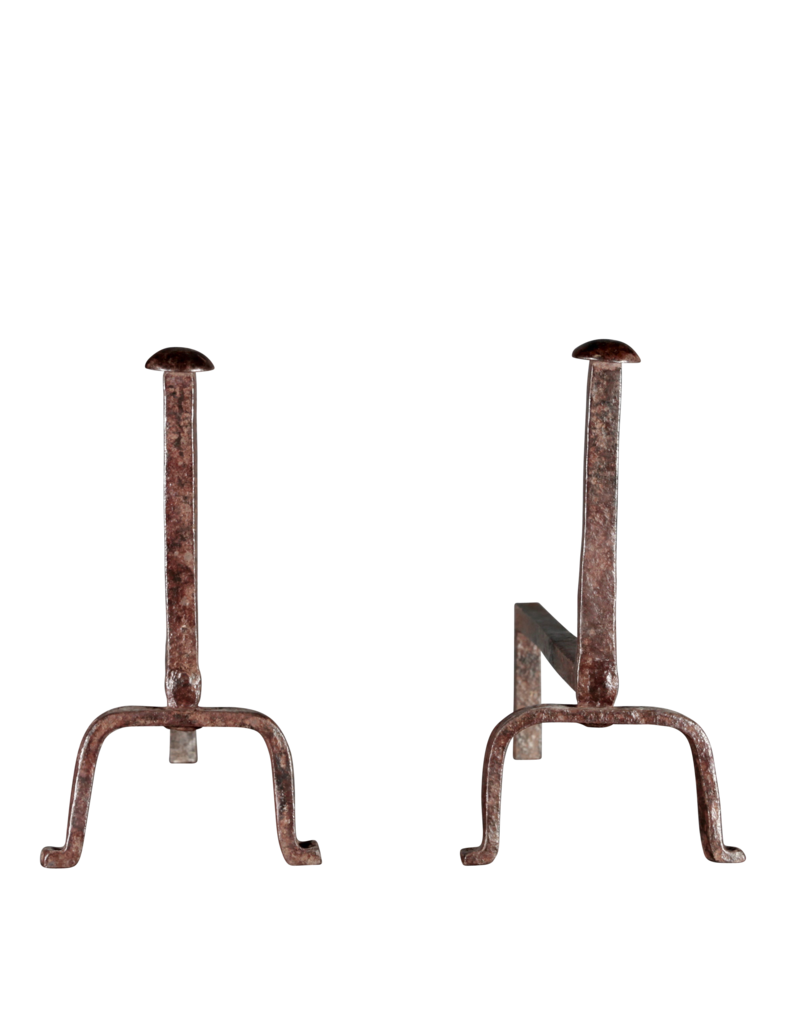 17Th Century Pair Of Antique French Firedogs