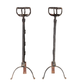 Maison Leon Van den Bogaert Vintage Pair Of Fire Dogs