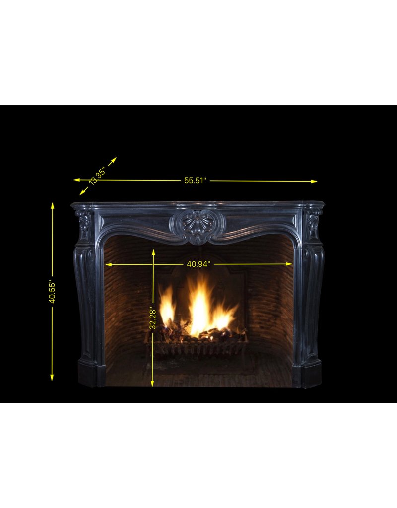 Classic Belgian Black Marble Fireplace Surround