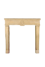 Small Country Limestone Fireplace Surround