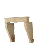 Maison Leon Van den Bogaert Small Country Limestone Fireplace Surround