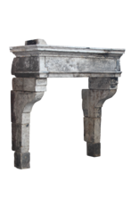 French Rustic Louis Xiii Period Limestone Fireplace Surround