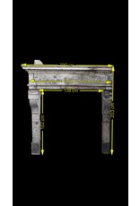 Französisch Rustic Louis Xiii Periode Kalkstein Kaminmaske