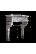 Francés Louis Xiii Período Rústica De Piedra Caliza Chimenea Surround