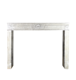 18Th Century Fine French Fireplace In Hard Limestone