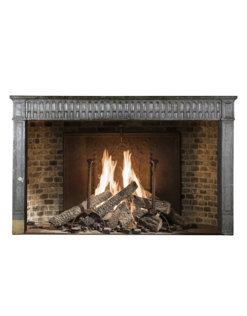 Wide French Stone Fireplace Surround