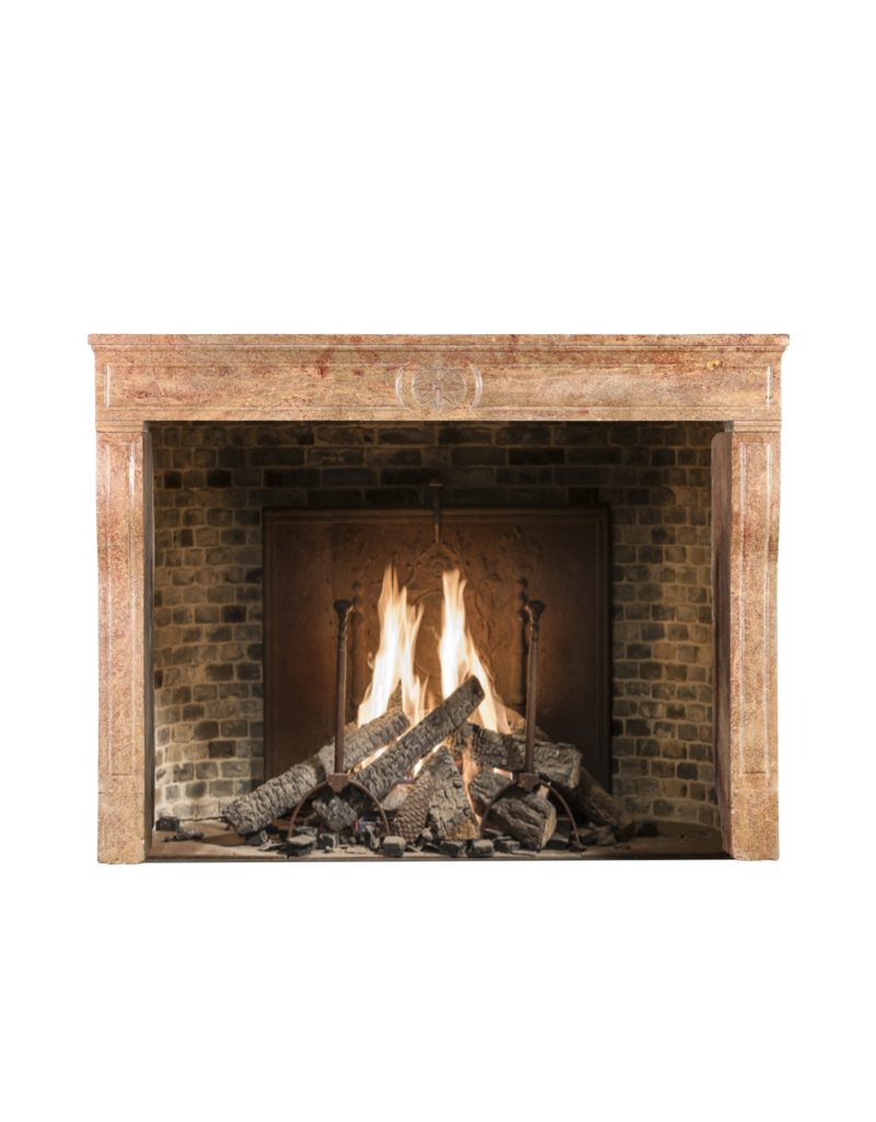 Fine Deep And Rich Color Vintage Fireplace Surround In Stone