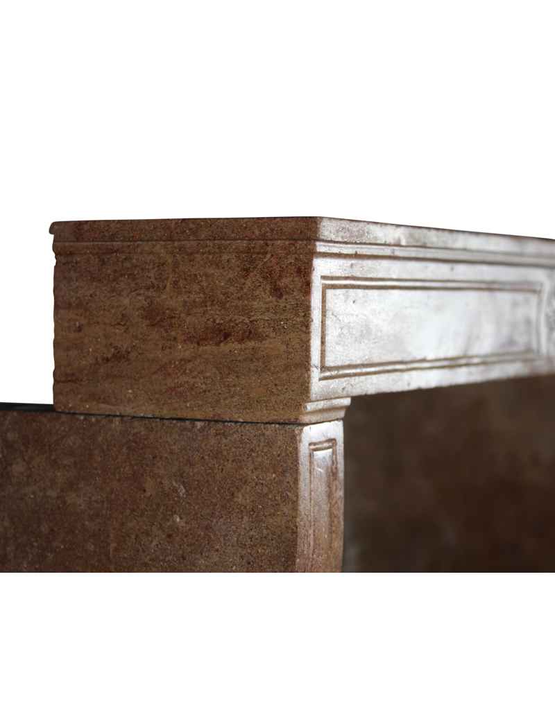 Fine Deep And Rich Color Vintage Fireplace Surround In Stone