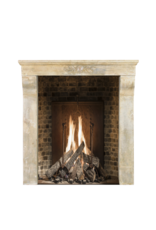 Art Nouveau Period Limestone Vintage Fireplace Surround