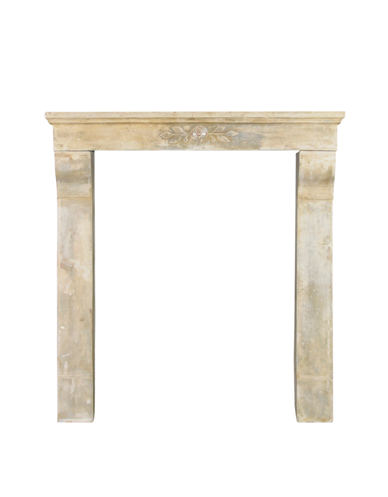 Art Nouveau Period Limestone Vintage Fireplace Surround