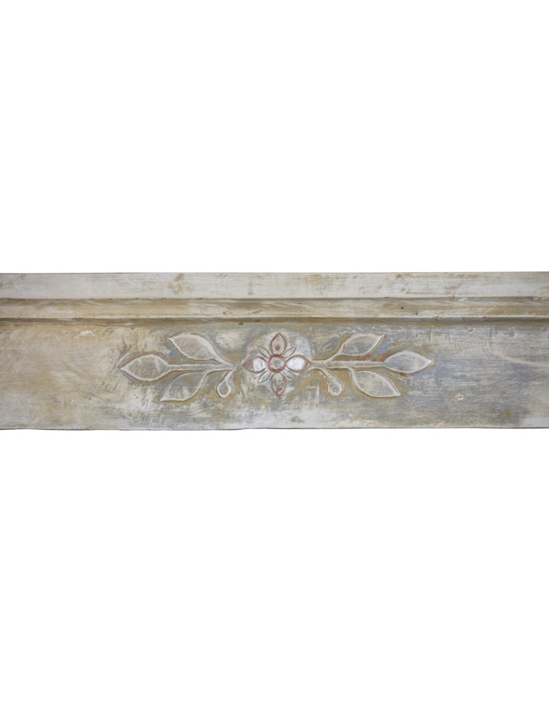 Art Nouveau Period Limestone Vintage Fireplace Surround