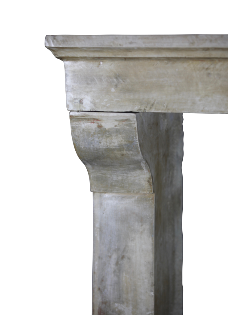 Art Nouveau Period Limestone Vintage Fireplace Surround