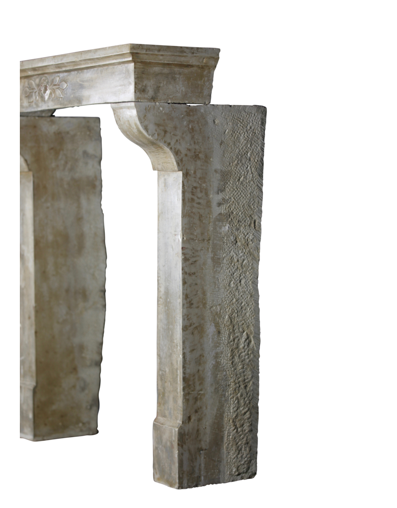 Art Nouveau Period Limestone Vintage Fireplace Surround