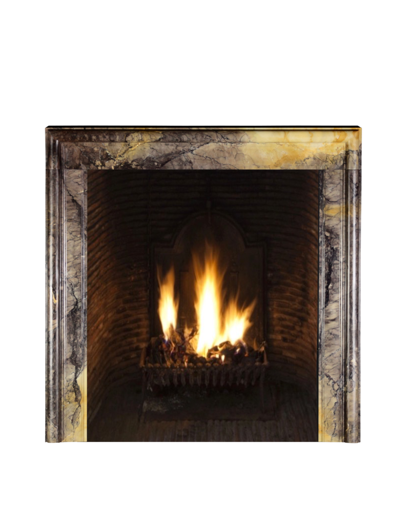 Rich Color Full Marble Bolection 20Th Century Fireplace Surround