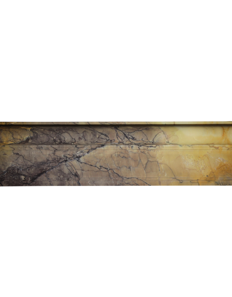 Rich Color Full Marble Bolection 20Th Century Fireplace Surround