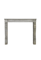 Timeless Chique French Bleu Stone Vintage Fireplace Surround