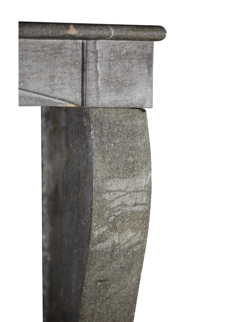 Maison Leon Van den Bogaert Timeless Chic French Bleu Stone Vintage Fireplace Surround