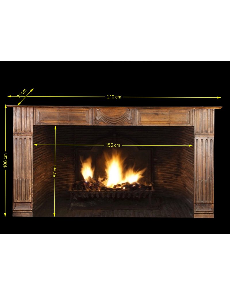 19Th Century Wooden Fireplace Surround From France