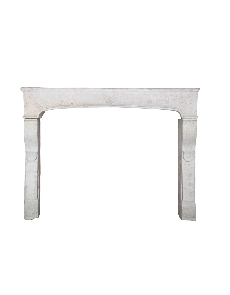 Elegant French Limestone Fireplace Surround