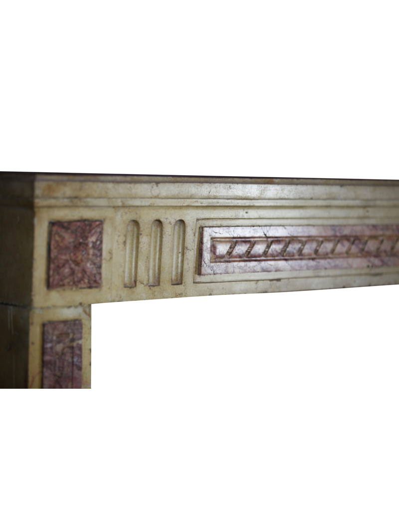 Maison Leon Van den Bogaert Klassische Französisch Zweifarbig Kalkstein Und Marmor Kaminmaske