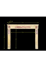 Maison Leon Van den Bogaert Klassische französische Kaminverkleidung aus zweifarbigem Kalkstein und Marmor