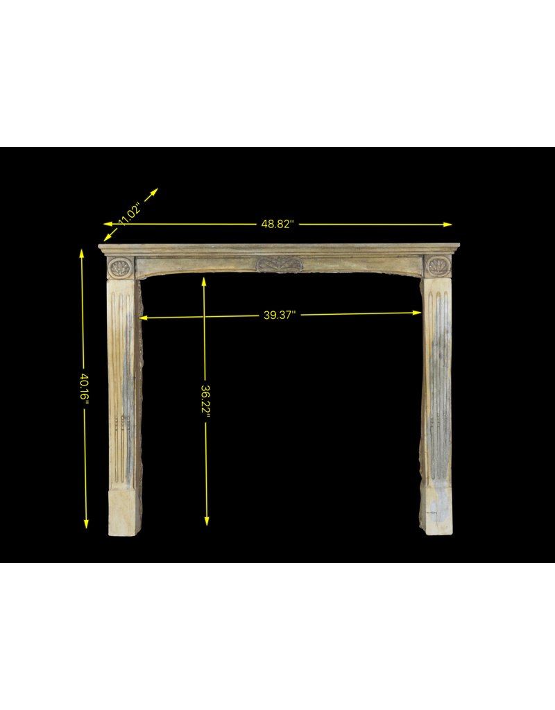 Unusual French Cosy Style Small Bicolor Fireplace Surround