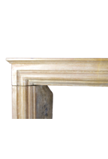 French Timeless Vintage Limestone Fireplace Surround