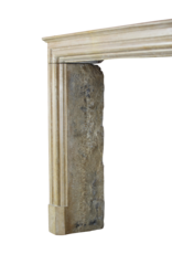 French Timeless Vintage Limestone Fireplace Surround