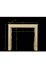 French Timeless Vintage Limestone Fireplace Surround