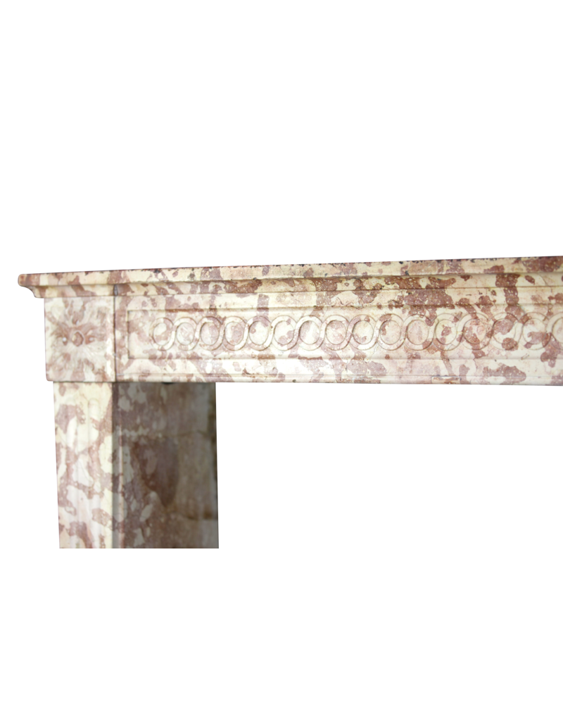 Classic Louis XVI French Marble Stone Fireplace Surround