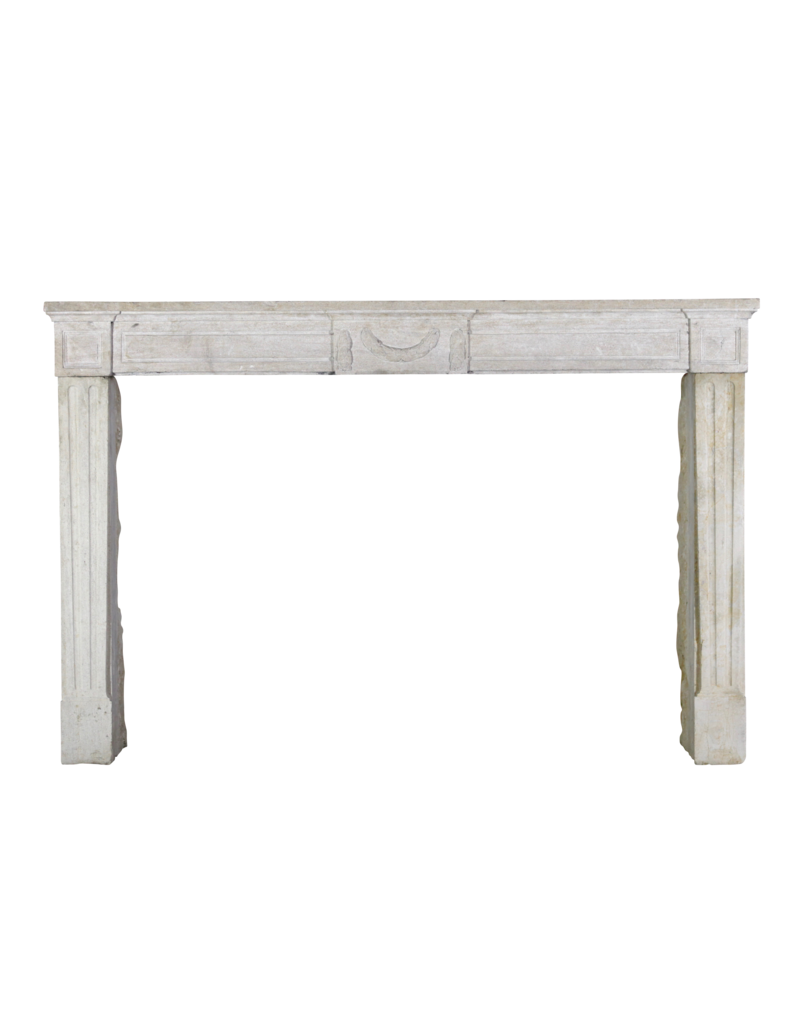 Maison Leon Van den Bogaert Classic French Fireplace In Hard Limestone