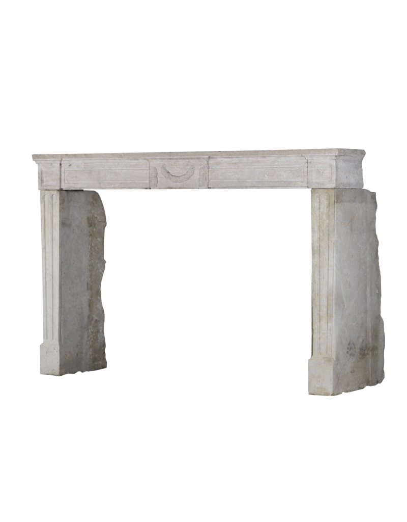 Classic French Fireplace In Hard Limestone