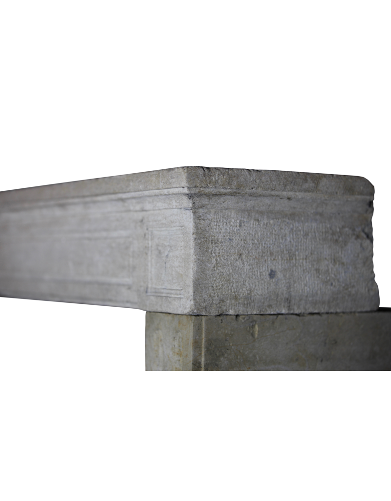 Maison Leon Van den Bogaert Classic French Fireplace In Hard Limestone