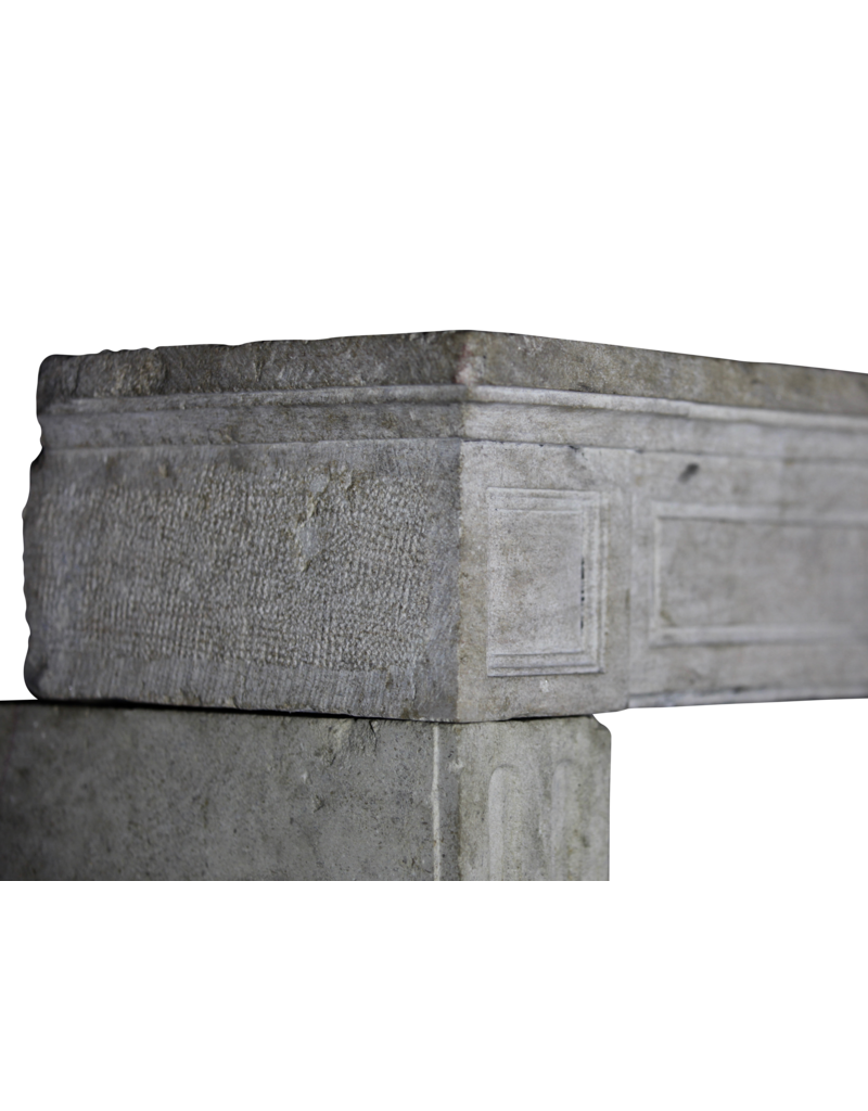 Maison Leon Van den Bogaert Classic French Fireplace In Hard Limestone