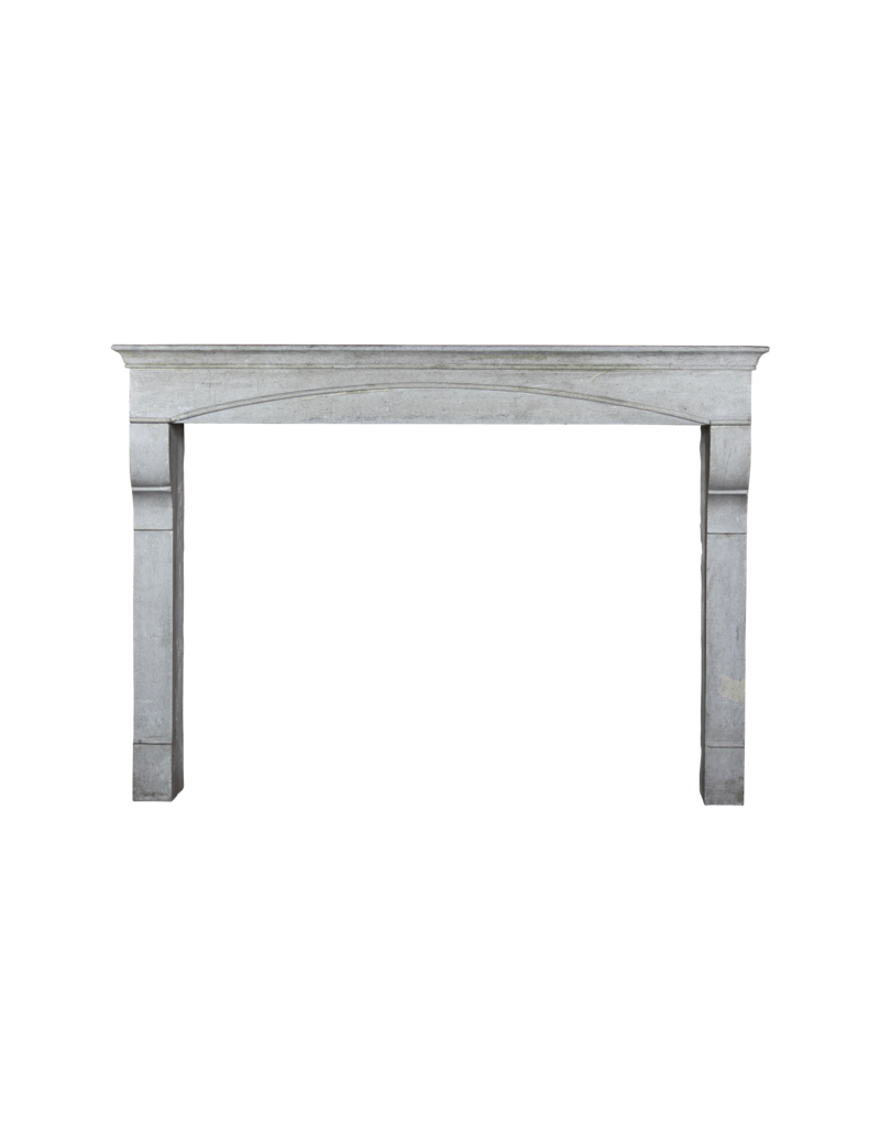 Maison Leon Van den Bogaert Timeless Chique Petite Bleu Stone Antique Fireplace Surround