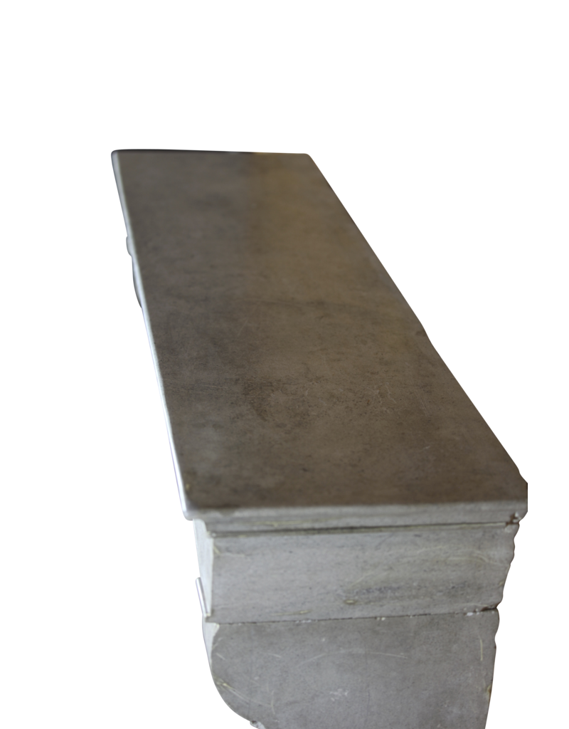 Maison Leon Van den Bogaert Timeless Chique Petite Bleu Stone Antique Fireplace Surround