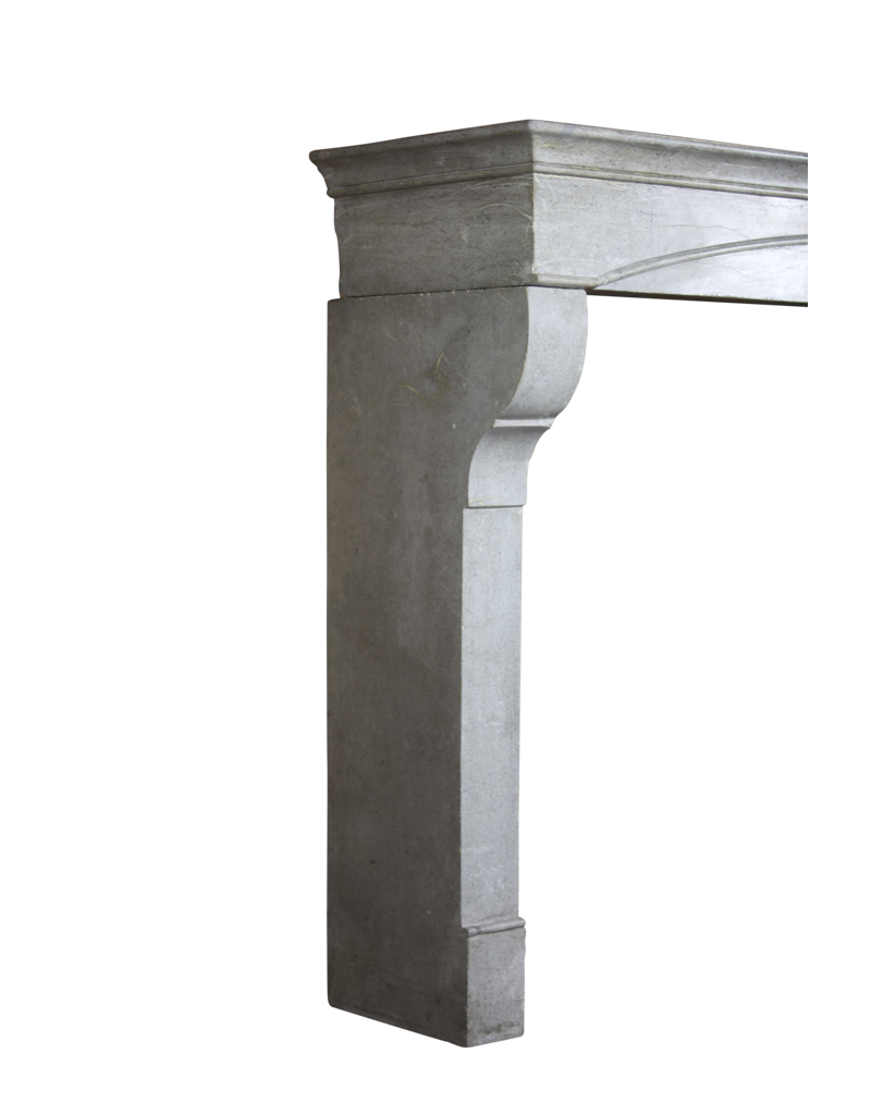 Maison Leon Van den Bogaert Timeless Chique Petite Bleu Stone Antique Fireplace Surround