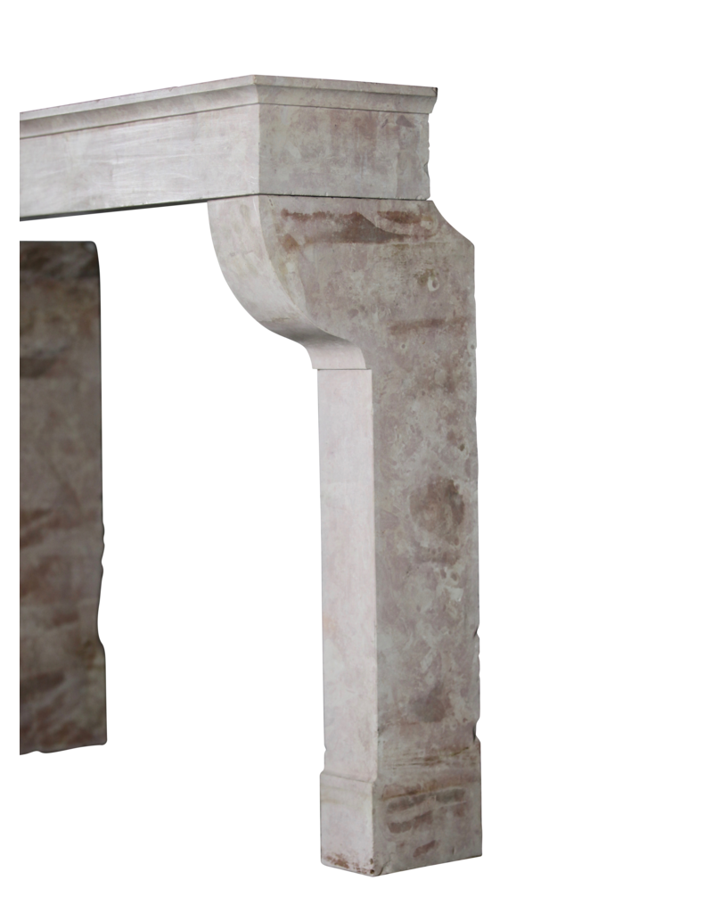 Maison Leon Van den Bogaert Fine French Rose Liseron Antique Fireplace Mantle