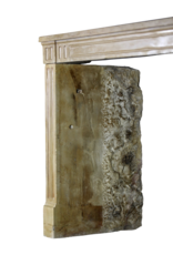 Maison Leon Van den Bogaert Klassische französische Kaminmaske aus hartem Kalkstein für ein zeitlos gemütliches Interieur