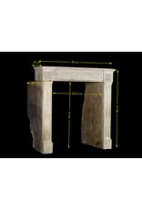 Small French Country Limestone Fireplace Surround