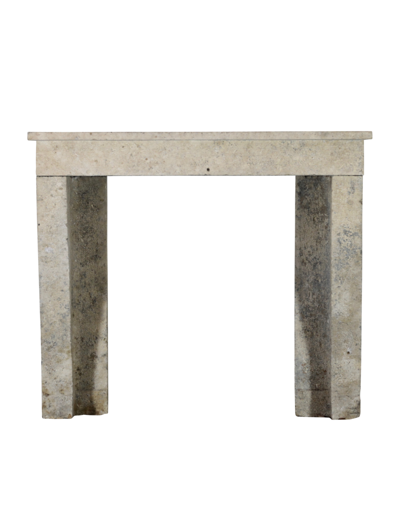 Small French Country Limestone Fireplace Surround